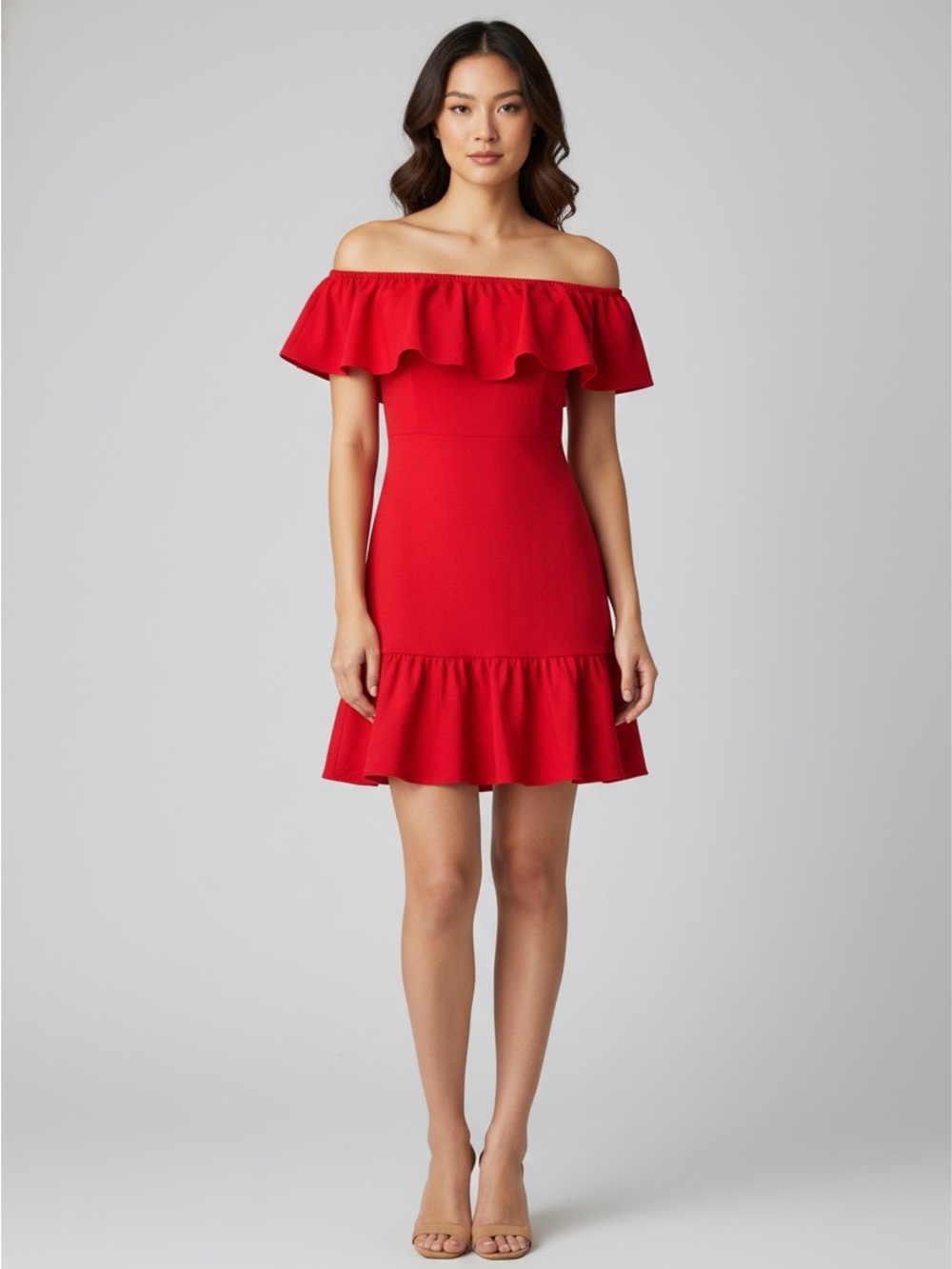 Women’s off the shoulder ruffled Mini Dress